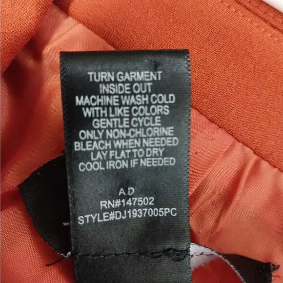 NWOT! ASHLEY STEWART! TERRACOTTA ORANGE STRETCH KNIT 2 PIECE SKIRT SUIT! SZ 16 - Picture 11 of 12